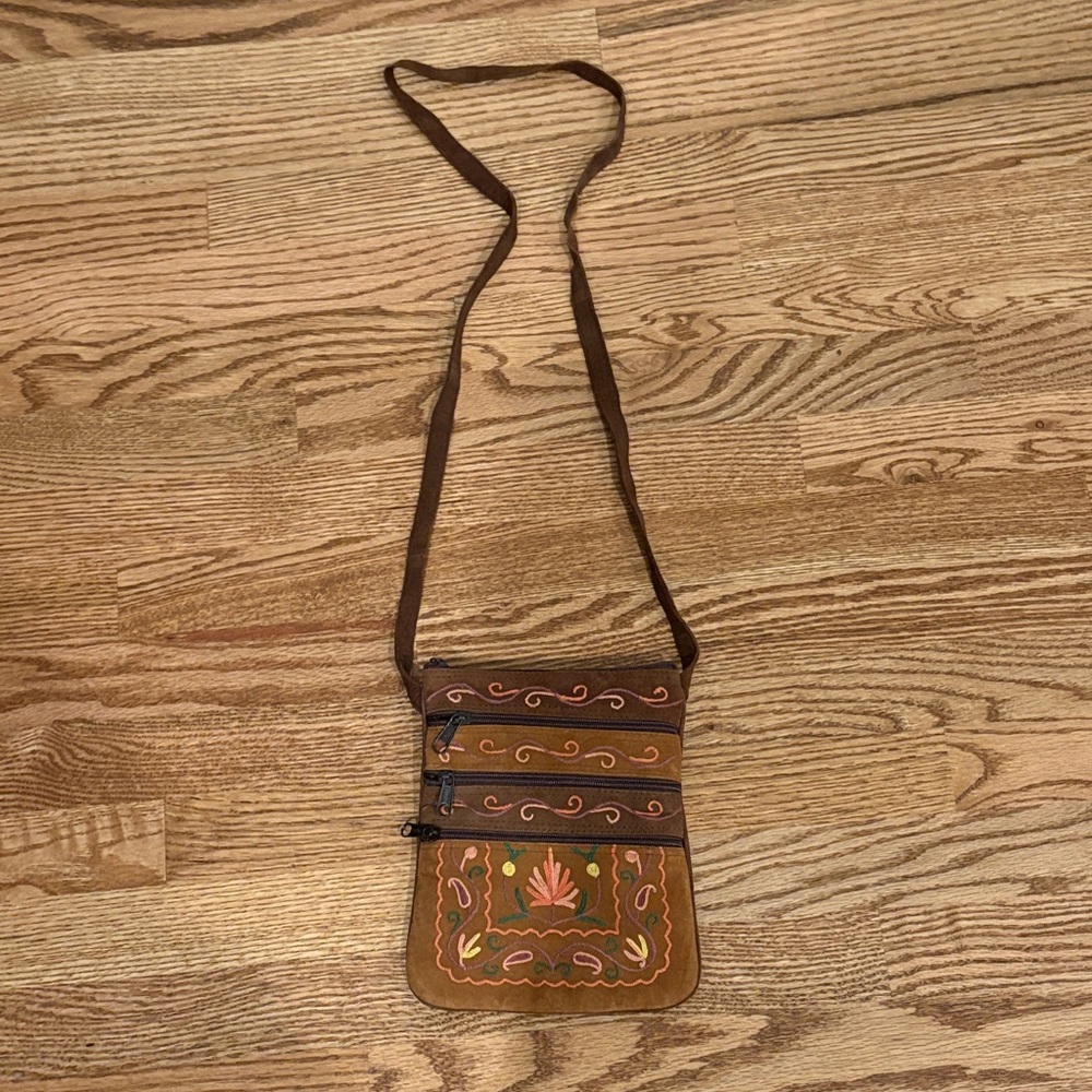 Embroidered Crossbody Bag